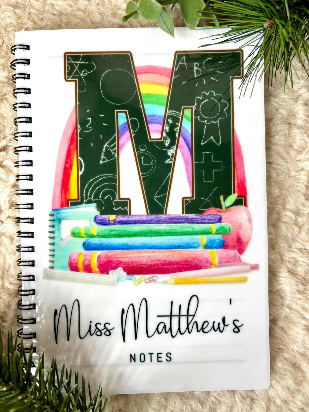 Custom teacher stationery notepad with lined pages for notes